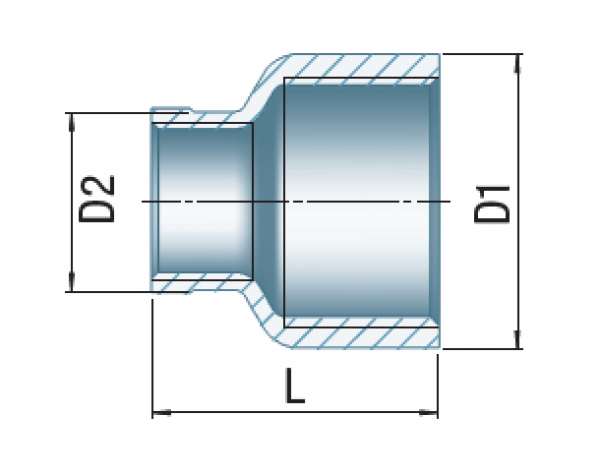 Reduziermuffe, Typ 240, 2" x 3/4"